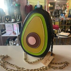Avocado Crossbody Bag with Chain Strap